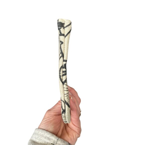 danica studio black and tan small zipper pouch with bicycles and gold hardware - Picture 5 of 7